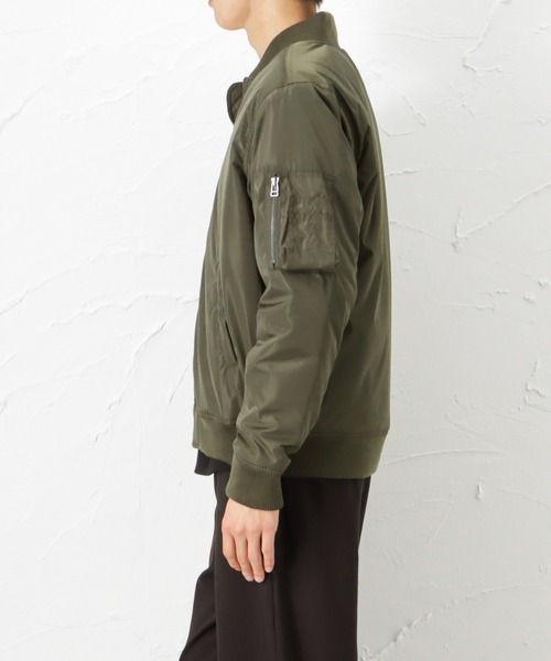 NAVY(ネイビー)の「MA-1タイプブルゾン 中綿ジャケット(MA-1・メンズ・ブラック/グレー/カーキ・M/L/XL/XXL)」の10枚目の写真