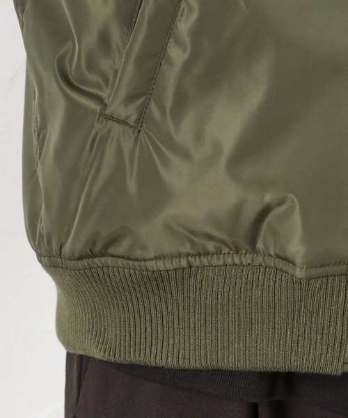 NAVY(ネイビー)の「MA-1タイプブルゾン 中綿ジャケット(MA-1・メンズ・ブラック/グレー/カーキ・M/L/XL/XXL)」の16枚目の写真