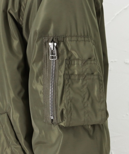 NAVY(ネイビー)の「MA-1タイプブルゾン 中綿ジャケット(MA-1・メンズ・ブラック/グレー/カーキ・M/L/XL/XXL)」の18枚目の写真