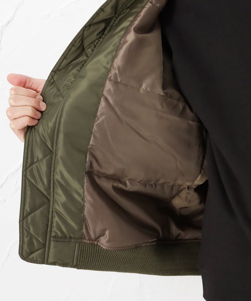 NAVY(ネイビー)の「MA-1タイプブルゾン 中綿ジャケット(MA-1・メンズ・ブラック/グレー/カーキ・M/L/XL/XXL)」の19枚目の写真
