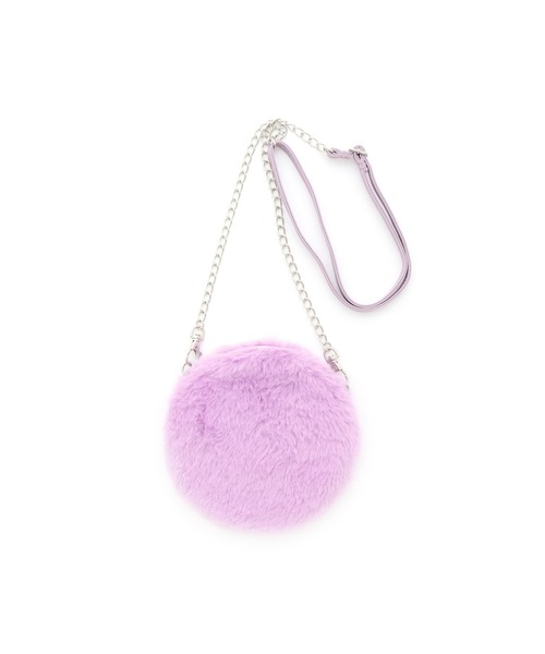 JENNI love（ジェニィラブ）の「パフ風ファーポシェット（ショルダーバッグ・キッズ・オフホワイト/ラベンダー/ピンク・F）」の10枚目の写真