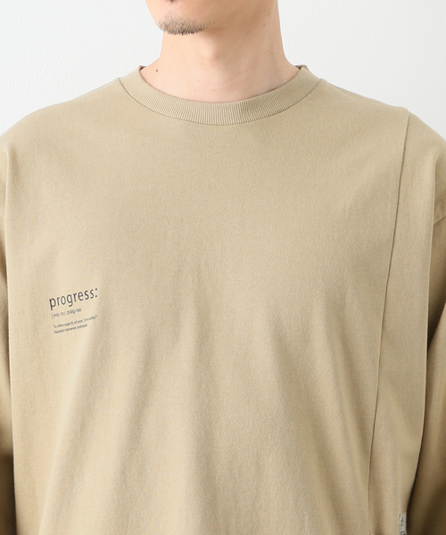 B.C STOCK(ベーセーストック)の「キャリーポケット ロングスリーブTシャツ(Tシャツ/カットソー・メンズ・ブラック/ホワイト/ベージュ・MEDIUM/LARGE)」の11枚目の写真