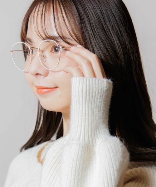 flower（フラワー）の「ラブリーカラーグラス2（メガネ・レディース・カーキ/ピンク/ブラック・FREE）」の3枚目の写真