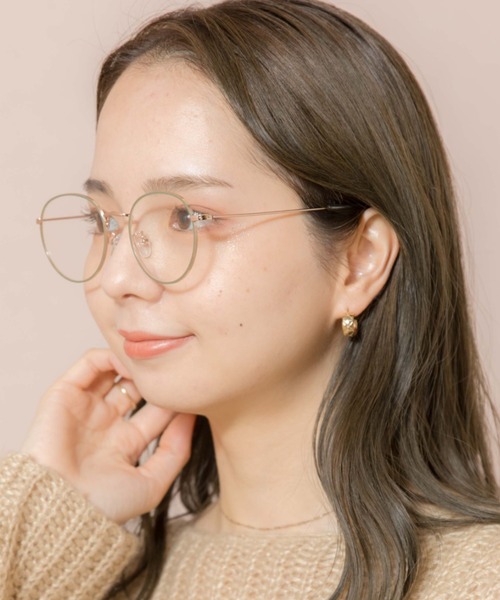 flower（フラワー）の「ラブリーカラーグラス2（メガネ・レディース・カーキ/ピンク/ブラック・FREE）」の4枚目の写真