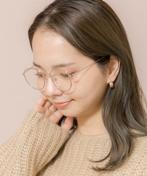 flower（フラワー）の「ラブリーカラーグラス2（メガネ・レディース・カーキ/ピンク/ブラック・FREE）」の5枚目の写真