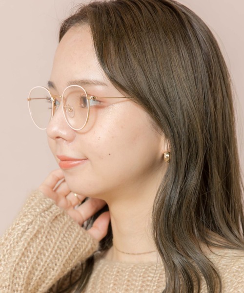 flower（フラワー）の「ラブリーカラーグラス2（メガネ・レディース・カーキ/ピンク/ブラック・FREE）」の6枚目の写真