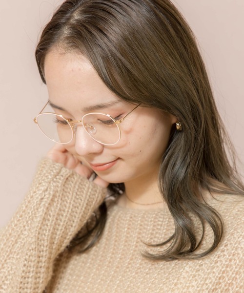 flower（フラワー）の「ラブリーカラーグラス2（メガネ・レディース・カーキ/ピンク/ブラック・FREE）」の7枚目の写真