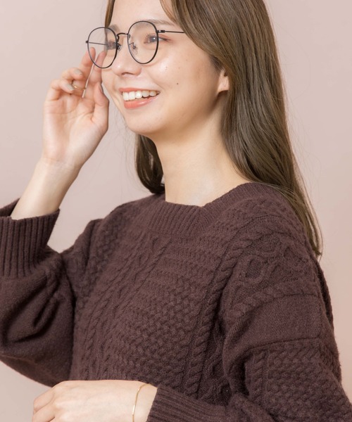 flower（フラワー）の「ラブリーカラーグラス2（メガネ・レディース・カーキ/ピンク/ブラック・FREE）」の11枚目の写真