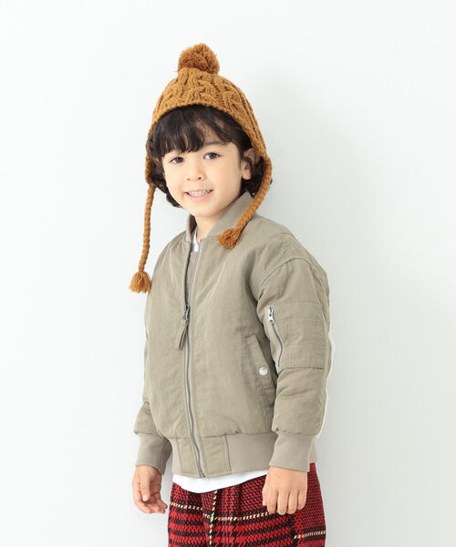 B:MING by BEAMS（ビーミングバイビームス）の「B:MING by BEAMS / ボアコンビ MA-1（90~140cm）（MA-1・キッズ・カーキ/ピンク系その他・120/130/140/100/110/90）」の12枚目の写真