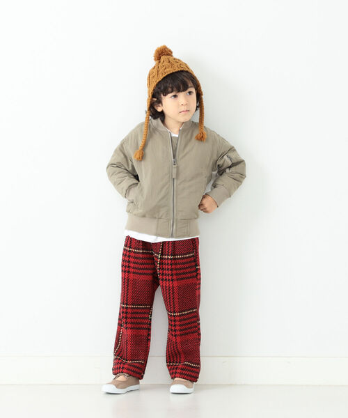 B:MING by BEAMS（ビーミングバイビームス）の「B:MING by BEAMS / ボアコンビ MA-1（90~140cm）（MA-1・キッズ・カーキ/ピンク系その他・120/130/140/100/110/90）」の14枚目の写真