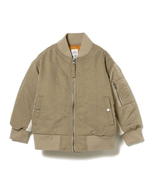 B:MING by BEAMS（ビーミングバイビームス）の「B:MING by BEAMS / ボアコンビ MA-1（90~140cm）（MA-1・キッズ・カーキ/ピンク系その他・120/130/140/100/110/90）」の5枚目の写真