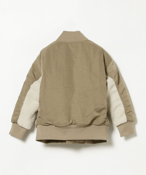 B:MING by BEAMS（ビーミングバイビームス）の「B:MING by BEAMS / ボアコンビ MA-1（90~140cm）（MA-1・キッズ・カーキ/ピンク系その他・120/130/140/100/110/90）」の3枚目の写真