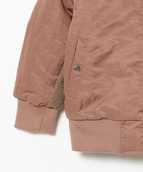 B:MING by BEAMS（ビーミングバイビームス）の「B:MING by BEAMS / ボアコンビ MA-1（90~140cm）（MA-1・キッズ・カーキ/ピンク系その他・120/130/140/100/110/90）」の9枚目の写真