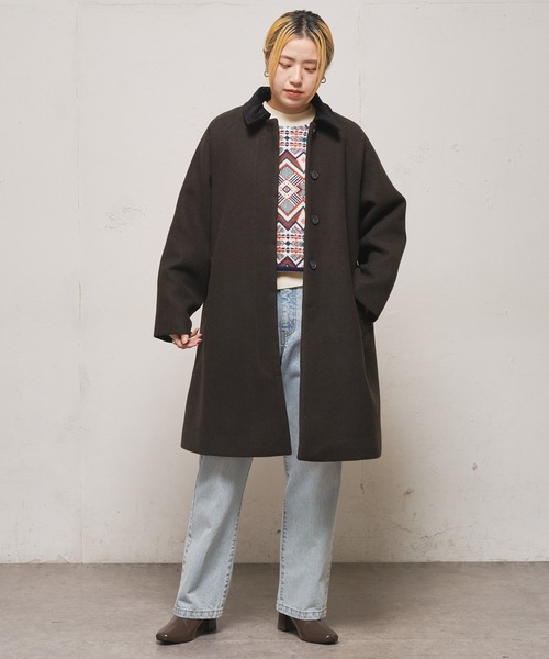 CIAOPANIC（チャオパニック）の「ジャガードビートニット（ニット/セーター・レディース・ブラック/ベージュ/オフホワイト・FREE）」の7枚目の写真