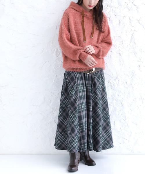 osharewalker(オシャレウォーカー)の「【廃盤】『シャギーニットパーカー』(パーカー・レディース・ピンク/アイボリー/ブラック/ミント・FREE)」の20枚目の写真