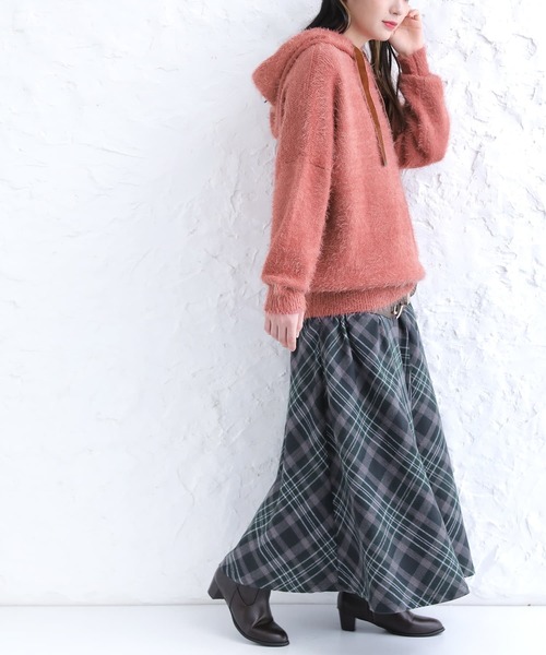 osharewalker(オシャレウォーカー)の「【廃盤】『シャギーニットパーカー』(パーカー・レディース・ピンク/アイボリー/ブラック/ミント・FREE)」の21枚目の写真