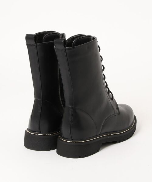 anap mimpi（アナップミンピ）の「ステッチレースアップショートブーツ（ブーツ・レディース・ブラック・LL/L/S/M）」の3枚目の写真