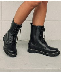 ステッチレースアップショートブーツ