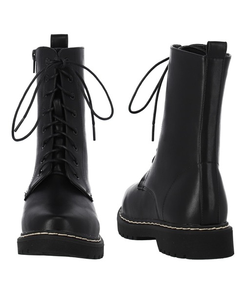 anap mimpi（アナップミンピ）の「ステッチレースアップショートブーツ（ブーツ・レディース・ブラック・LL/L/S/M）」の9枚目の写真