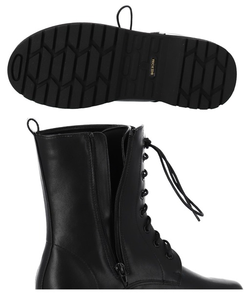 anap mimpi（アナップミンピ）の「ステッチレースアップショートブーツ（ブーツ・レディース・ブラック・LL/L/S/M）」の10枚目の写真