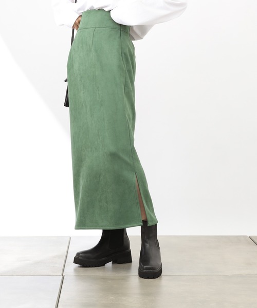 COLONY 2139（コロニートゥーワンスリーナイン）の「【TV媒体紹介商品】フェイクスエードハイウエストナロースカート（スカート・レディース・ベージュ/ベージュ系その他/グリーン/グリーン系その他/ブルー・SMALL/MEDIUM）」の17枚目の写真