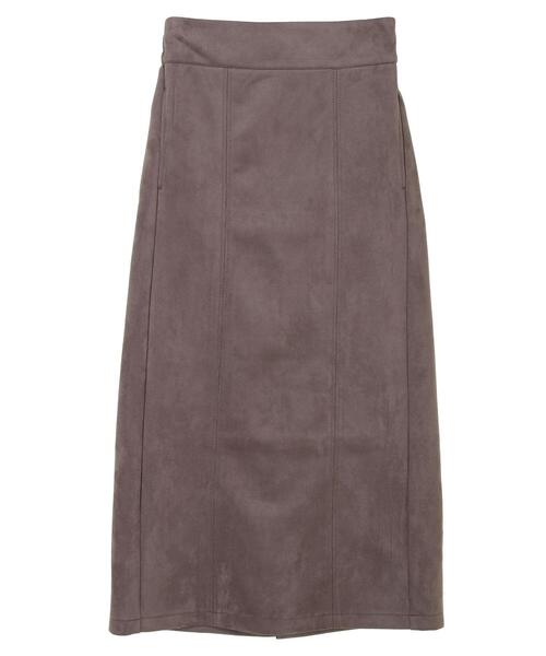ELENCARE DUE（エレンカーレデュエ）の「・ELENCARE DUE スエードポンチナロースカート＊（スカート・レディース・チャコールグレー/アイボリー/モカ・FREE）」の6枚目の写真