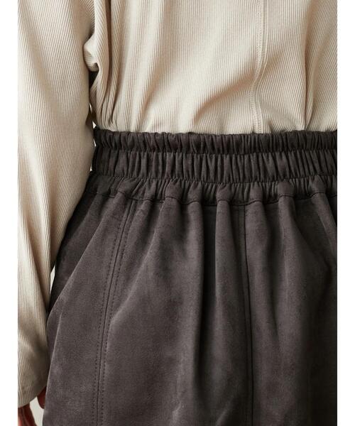 ELENCARE DUE（エレンカーレデュエ）の「・ELENCARE DUE スエードポンチナロースカート＊（スカート・レディース・チャコールグレー/アイボリー/モカ・FREE）」の10枚目の写真