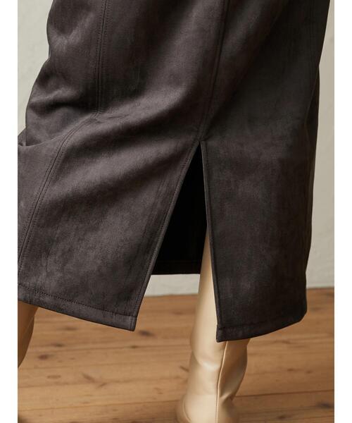 ELENCARE DUE（エレンカーレデュエ）の「・ELENCARE DUE スエードポンチナロースカート＊（スカート・レディース・チャコールグレー/アイボリー/モカ・FREE）」の11枚目の写真