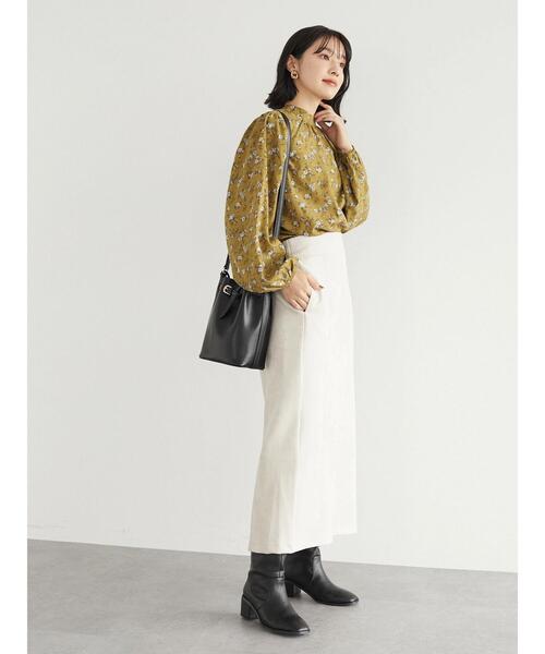 ELENCARE DUE（エレンカーレデュエ）の「・ELENCARE DUE スエードポンチナロースカート＊（スカート・レディース・チャコールグレー/アイボリー/モカ・FREE）」の13枚目の写真