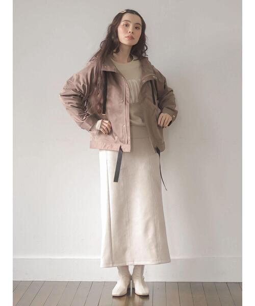 ELENCARE DUE（エレンカーレデュエ）の「・ELENCARE DUE スエードポンチナロースカート＊（スカート・レディース・チャコールグレー/アイボリー/モカ・FREE）」の16枚目の写真