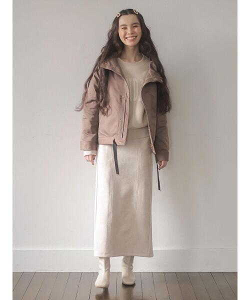 ELENCARE DUE（エレンカーレデュエ）の「・ELENCARE DUE スエードポンチナロースカート＊（スカート・レディース・チャコールグレー/アイボリー/モカ・FREE）」の17枚目の写真