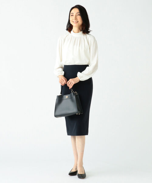 Demi-Luxe BEAMS(デミルクス ビームス)の「Demi-Luxe BEAMS / スタンドネック プルオーバー 22FO(シャツ/ブラウス・レディース・ホワイト・38/36/40)」の12枚目の写真