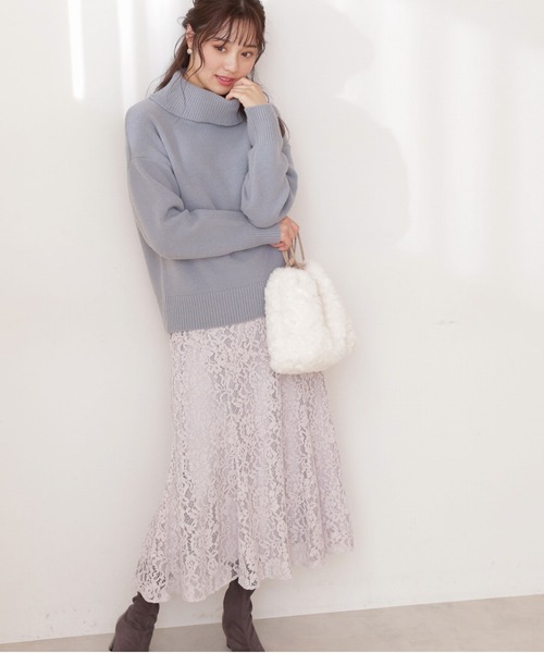 PROPORTION BODY DRESSING（プロポーションボディドレッシング）の「＜Ｅ＞レースロングマーメイドスカート / 1212127001（スカート・レディース・イエロー/ダークグレー/グレー・SMALL/MEDIUM）」の7枚目の写真