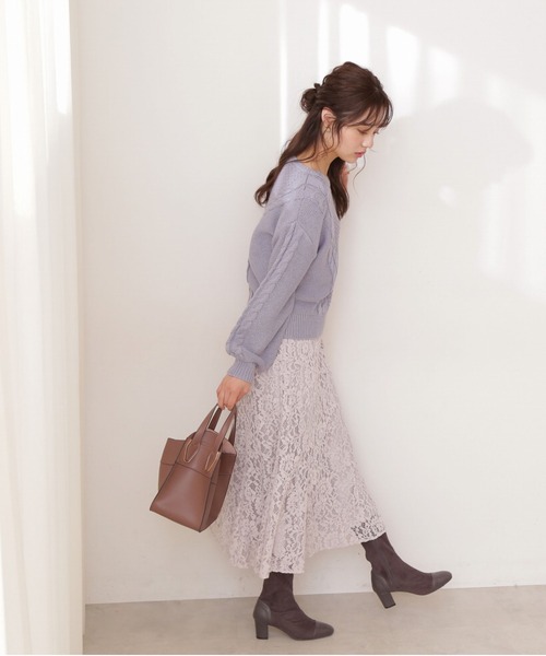 PROPORTION BODY DRESSING（プロポーションボディドレッシング）の「＜Ｅ＞レースロングマーメイドスカート / 1212127001（スカート・レディース・イエロー/ダークグレー/グレー・SMALL/MEDIUM）」の14枚目の写真