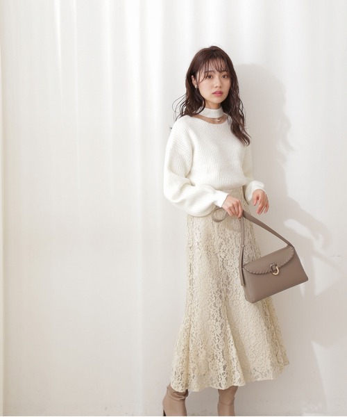 PROPORTION BODY DRESSING（プロポーションボディドレッシング）の「＜Ｅ＞レースロングマーメイドスカート / 1212127001（スカート・レディース・イエロー/ダークグレー/グレー・SMALL/MEDIUM）」の8枚目の写真