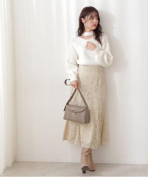 PROPORTION BODY DRESSING（プロポーションボディドレッシング）の「＜Ｅ＞レースロングマーメイドスカート / 1212127001（スカート・レディース・イエロー/ダークグレー/グレー・SMALL/MEDIUM）」の15枚目の写真