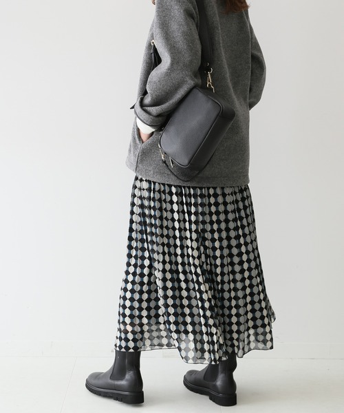 SLOBE IENA(スローブイエナ)の「Geometricランダムプリーツスカート【ウエストゴム】◆(スカート・レディース・ブラウン/ブラック系その他・FREE)」の8枚目の写真