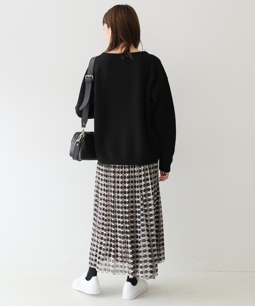 SLOBE IENA(スローブイエナ)の「Geometricランダムプリーツスカート【ウエストゴム】◆(スカート・レディース・ブラウン/ブラック系その他・FREE)」の13枚目の写真