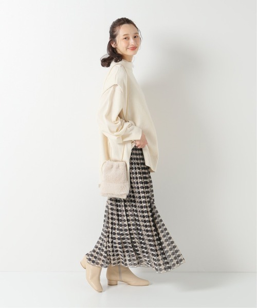 SLOBE IENA(スローブイエナ)の「Geometricランダムプリーツスカート【ウエストゴム】◆(スカート・レディース・ブラウン/ブラック系その他・FREE)」の6枚目の写真