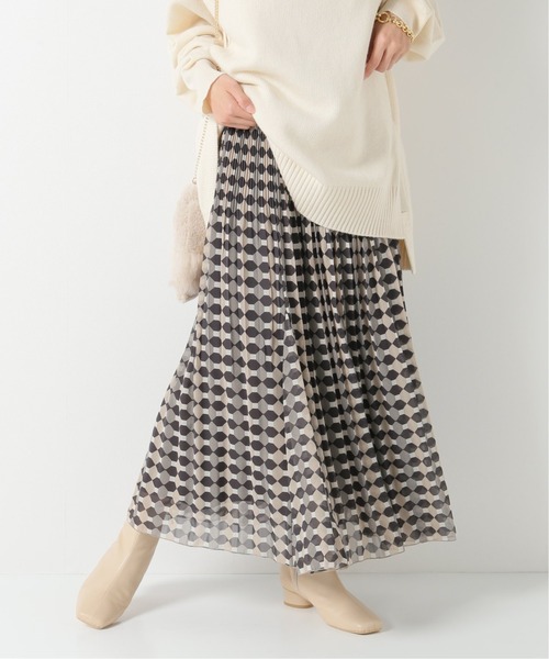 SLOBE IENA(スローブイエナ)の「Geometricランダムプリーツスカート【ウエストゴム】◆(スカート・レディース・ブラウン/ブラック系その他・FREE)」の14枚目の写真