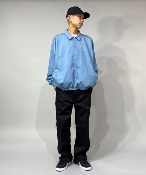ELEMENT(エレメント)の「ELEMENT/エレメント ワンポイント ビッグシルエット コーチジャケット BC021-101(ナイロンジャケット・メンズ・ブラック/グリーン/ブルー・M/L/XL)」の17枚目の写真