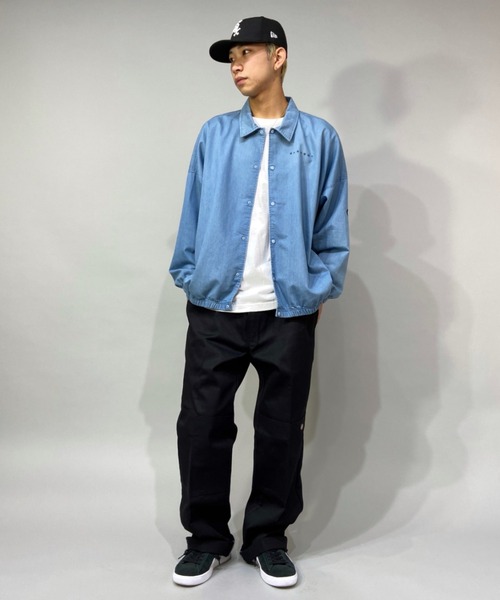 ELEMENT(エレメント)の「ELEMENT/エレメント ワンポイント ビッグシルエット コーチジャケット BC021-101(ナイロンジャケット・メンズ・ブラック/グリーン/ブルー・M/L/XL)」の18枚目の写真