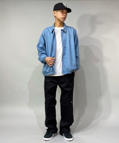 ELEMENT(エレメント)の「ELEMENT/エレメント ワンポイント ビッグシルエット コーチジャケット BC021-101(ナイロンジャケット・メンズ・ブラック/グリーン/ブルー・M/L/XL)」の19枚目の写真