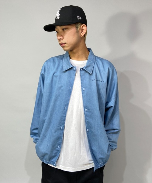ELEMENT(エレメント)の「ELEMENT/エレメント ワンポイント ビッグシルエット コーチジャケット BC021-101(ナイロンジャケット・メンズ・ブラック/グリーン/ブルー・M/L/XL)」の15枚目の写真