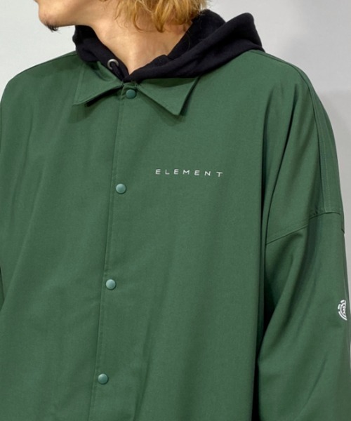 ELEMENT(エレメント)の「ELEMENT/エレメント ワンポイント ビッグシルエット コーチジャケット BC021-101(ナイロンジャケット・メンズ・ブラック/グリーン/ブルー・M/L/XL)」の22枚目の写真