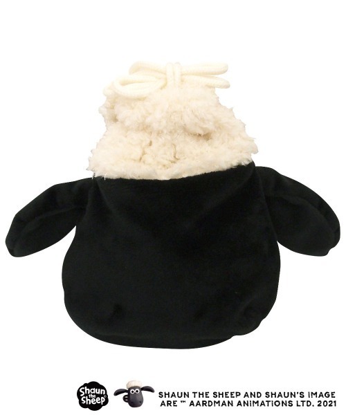 nici（ニキ）の「ひつじのショーン/フィギュアフェイスポーチ ショーン 巾着袋 もこもこ（ポーチ・レディース・ホワイト×ブラック・ONE SIZE）」の7枚目の写真