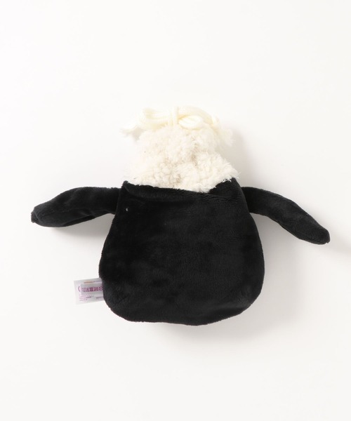 nici（ニキ）の「ひつじのショーン/フィギュアフェイスポーチ ショーン 巾着袋 もこもこ（ポーチ・レディース・ホワイト×ブラック・ONE SIZE）」の9枚目の写真