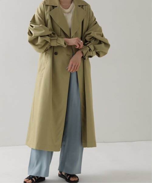 RAY CASSIN（レイカズン）の「ボリュームトレンチコート（トレンチコート・レディース・グリーン/オレンジ/グレイッシュベージュ/ベージュ・FREE）」の7枚目の写真