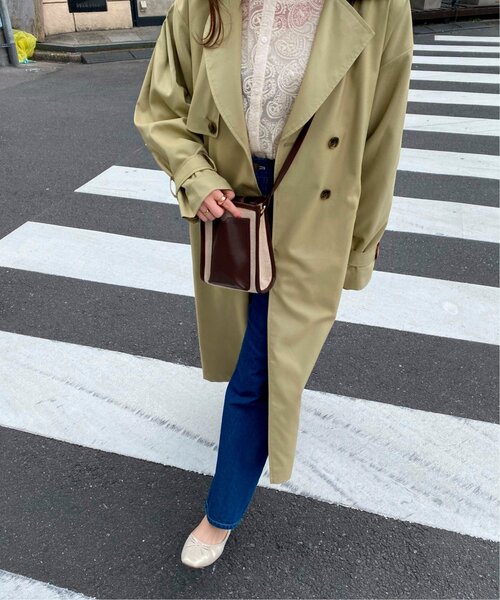 RAY CASSIN（レイカズン）の「ボリュームトレンチコート（トレンチコート・レディース・グリーン/オレンジ/グレイッシュベージュ/ベージュ・FREE）」の11枚目の写真