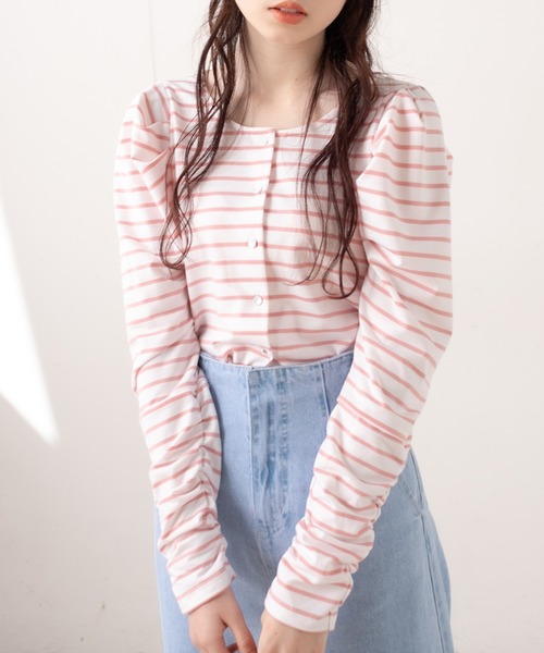 OLIVE des OLIVE（オリーブデオリーブ）の「2wayパワショルプルオーバー（カーディガン/ボレロ・レディース・ブラック/グレー/グリーン/ピンク/ライトグレー/ネイビー/オフホワイト・FREE）」の7枚目の写真